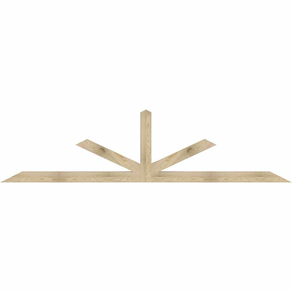 Ekena Millwork Saratoga Rough Sawn Timber Gable Bracket, Douglas Fir, 108"W x 27"H x 4"D x 4"F, 6/12 Pitch GBW108X27X0404SAR00RDF - main